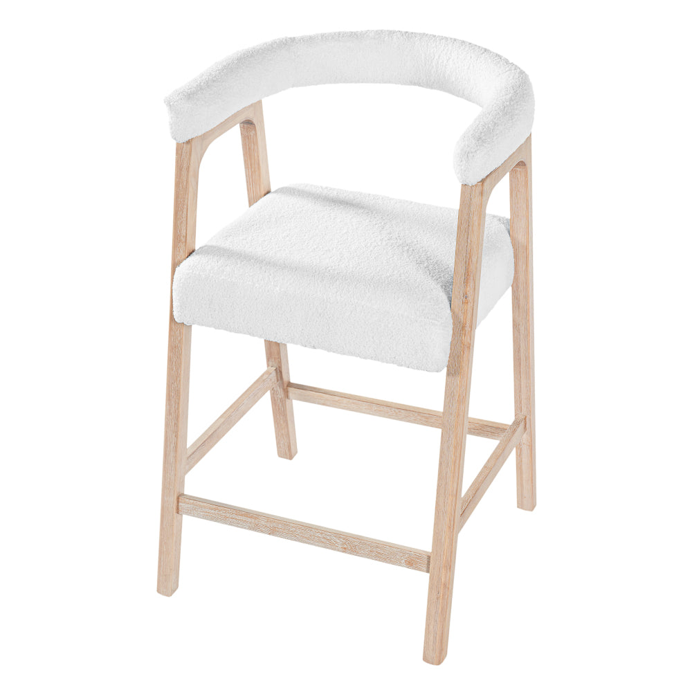 26" Counter Height Bar Stools with Back | Set of 2 Padded Kitchen Island & Dining Stools — Modern Minimalist Style