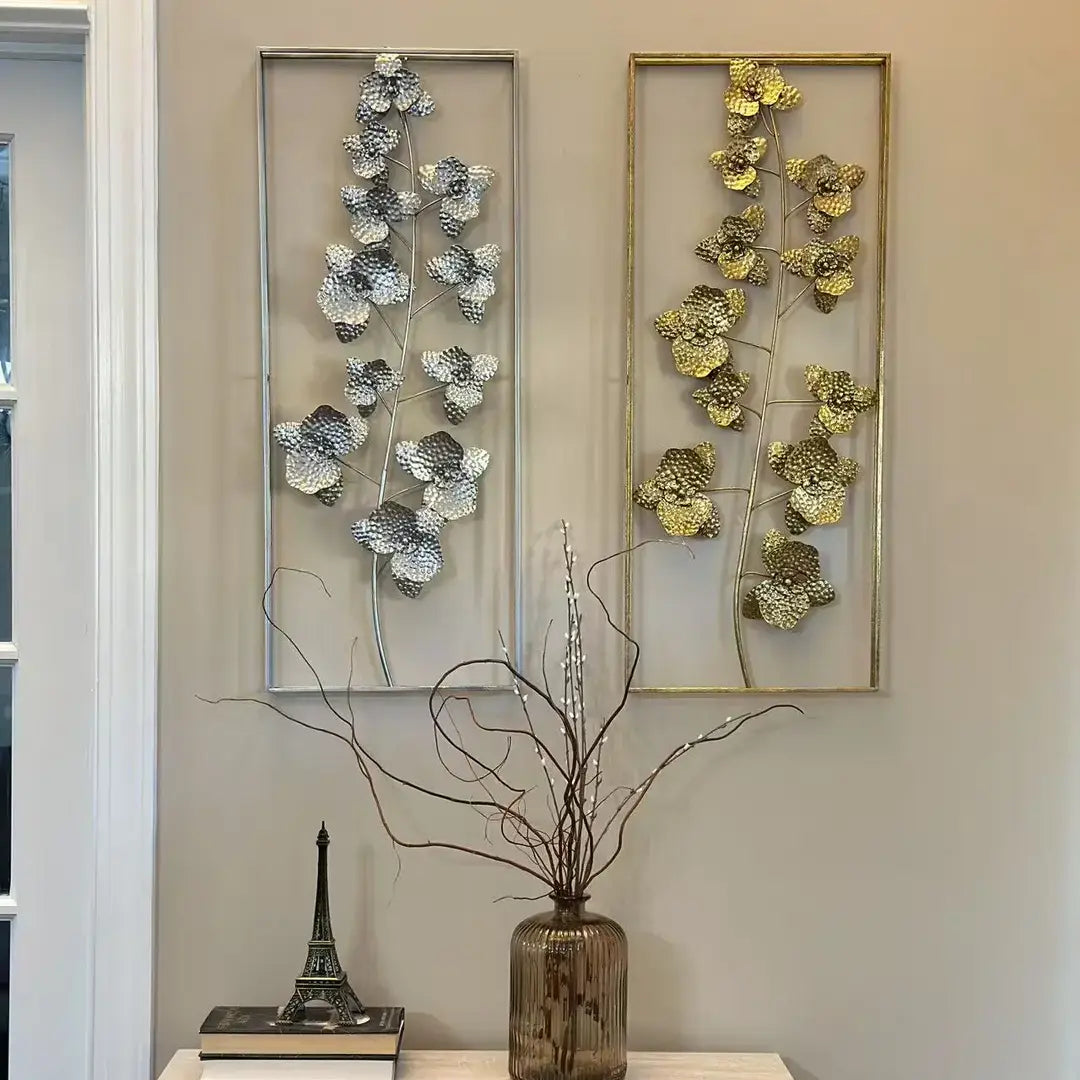 METAL FLOWER WALL DECOR