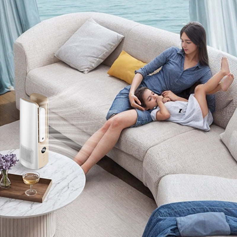 2025 NEW Portable Tower Fan – 6 Speeds, Mist Bladeless, for Bedroom/Living Room/Office