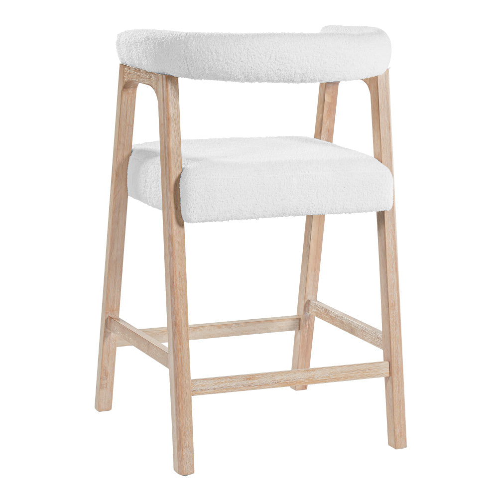 26" Counter Height Bar Stools with Back | Set of 2 Padded Kitchen Island & Dining Stools — Modern Minimalist Style