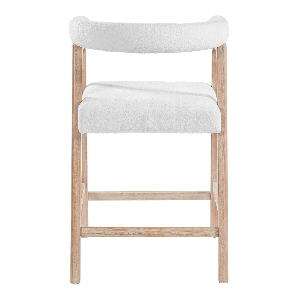 26" Counter Height Bar Stools with Back | Set of 2 Padded Kitchen Island & Dining Stools — Modern Minimalist Style