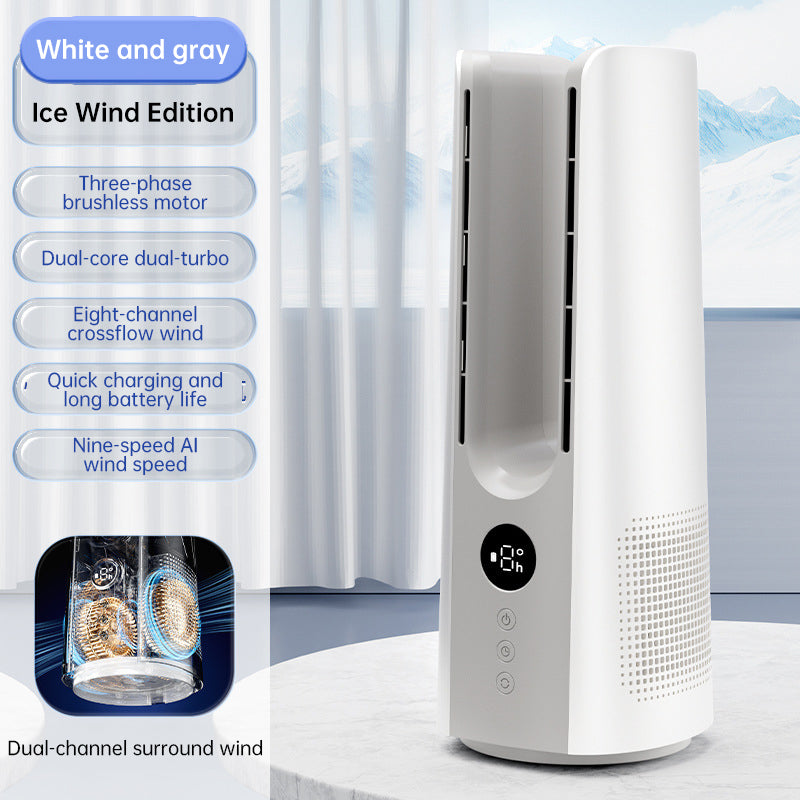 2025 NEW Portable Tower Fan – 6 Speeds, Mist Bladeless, for Bedroom/Living Room/Office