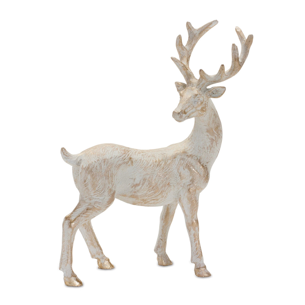 Brushed Gold Holiday Deer Figurine (Set of 6)
