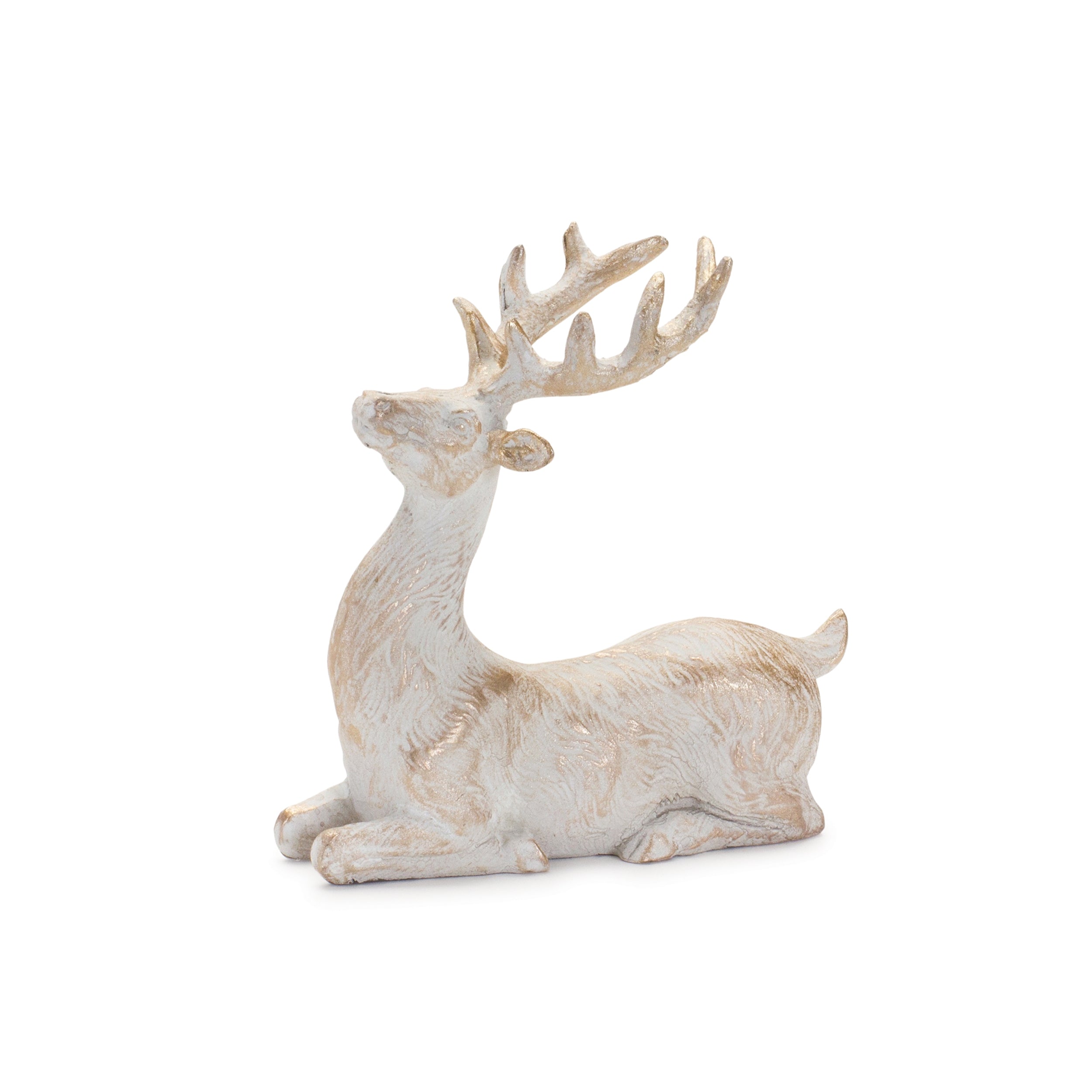 Brushed Gold Holiday Deer Figurine (Set of 6)