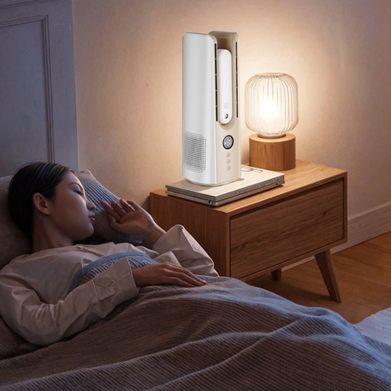 2025 NEW Portable Tower Fan – 6 Speeds, Mist Bladeless, for Bedroom/Living Room/Office