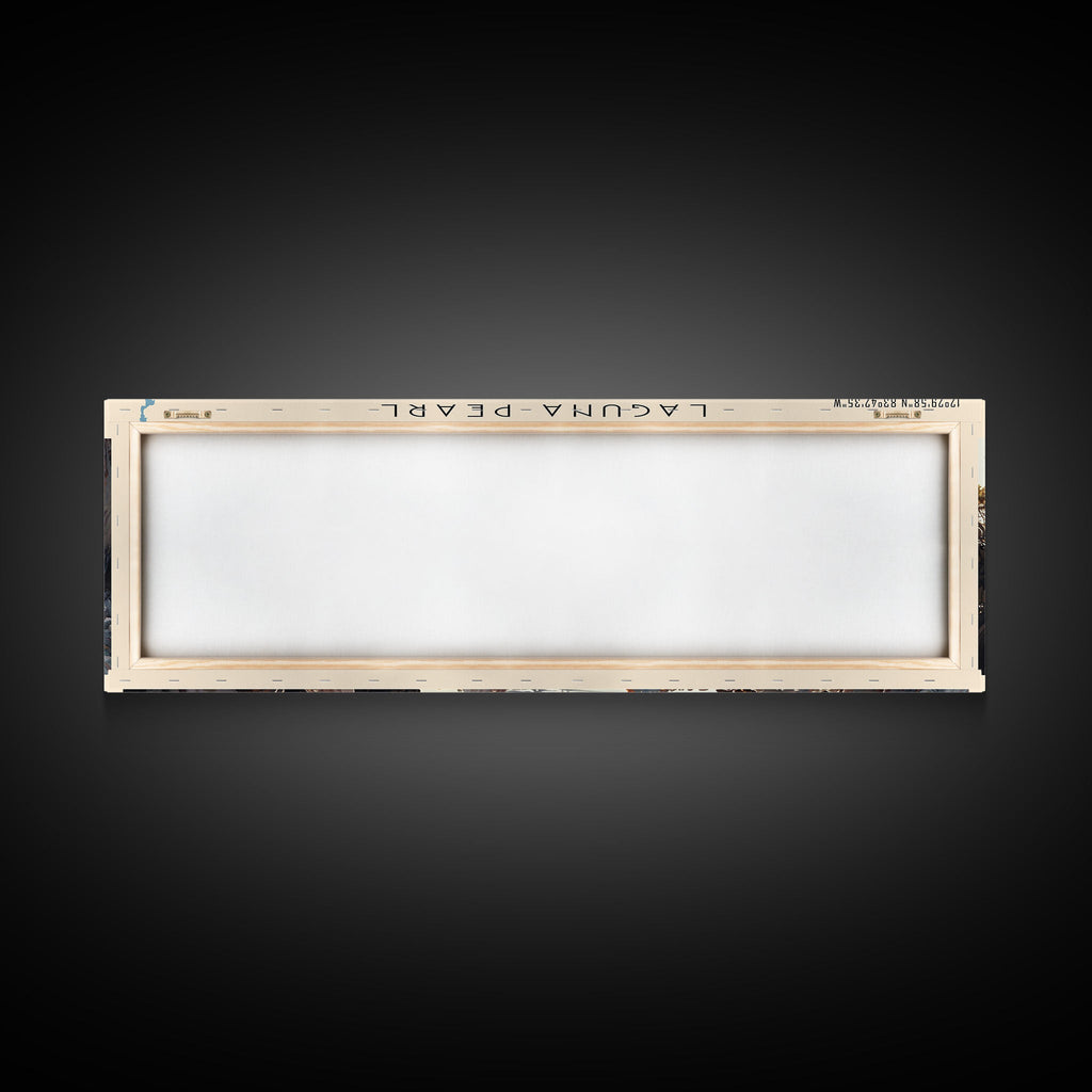 Perlas Framed Canvas Print, Lake House Decor, Panoramic Travel Poster, Landscape Painting, Bedroom Decor