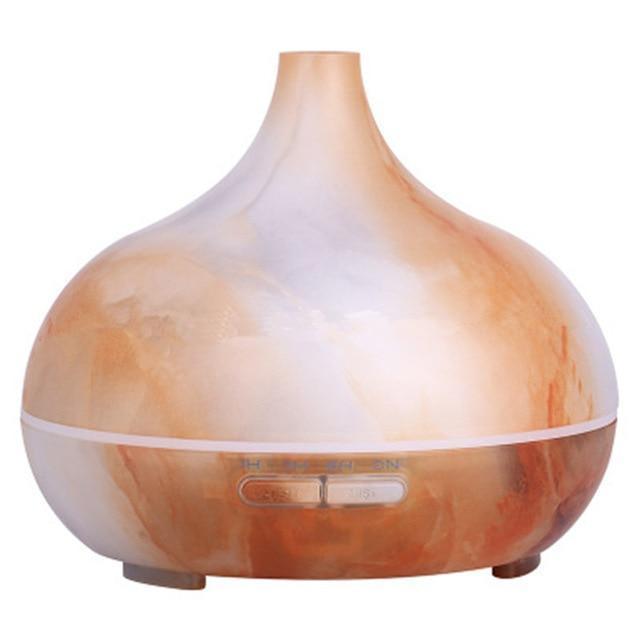 Modern Cracked Modern Design 400ml Air humidifier Aromatherapy Ultrasonic wood Aroma Essential Oil Diffuser 7 Changeable LED Colors For Home Office Living room Bedroom Decor Lamp