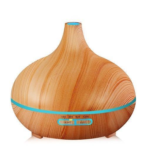 Modern Cracked Modern Design 400ml Air humidifier Aromatherapy Ultrasonic wood Aroma Essential Oil Diffuser 7 Changeable LED Colors For Home Office Living room Bedroom Decor Lamp