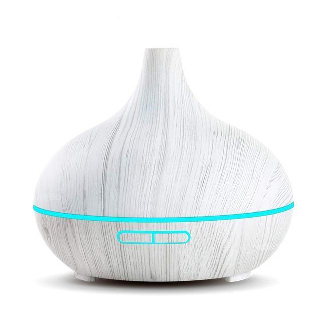 Modern Cracked Modern Design 400ml Air humidifier Aromatherapy Ultrasonic wood Aroma Essential Oil Diffuser 7 Changeable LED Colors For Home Office Living room Bedroom Decor Lamp