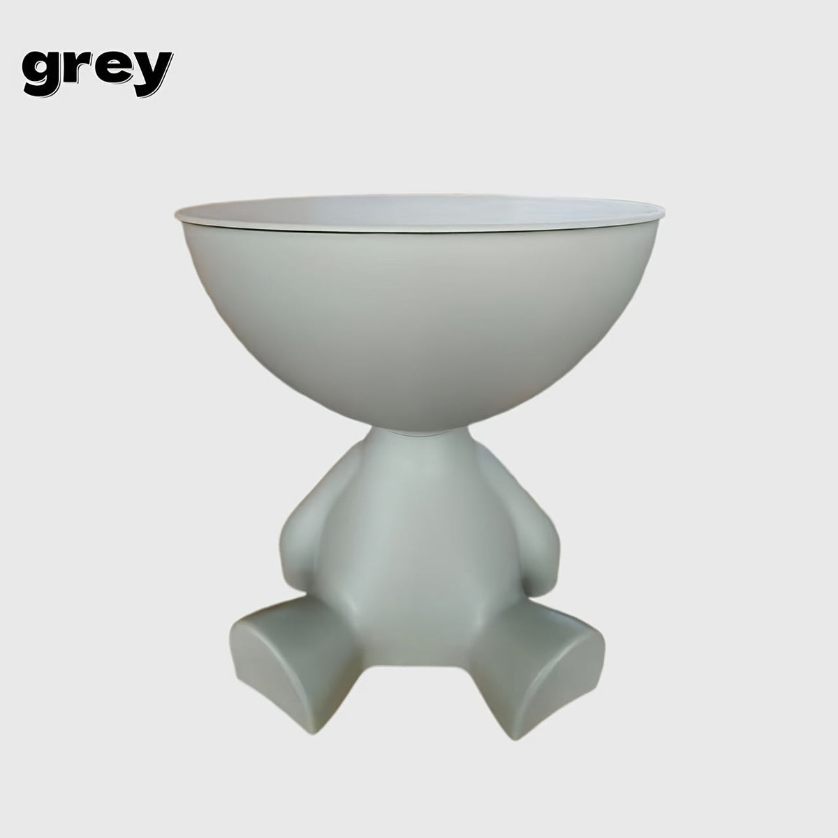 Bear Side Table with Storage – Modern Animal Shaped Nightstand End Table for Bedroom Living Room Patio