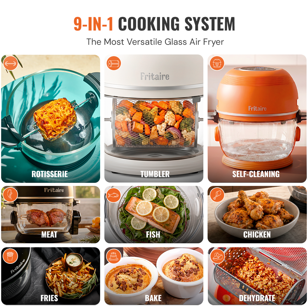 Self-Cleaning Air Fryer™ & Non-Toxic Air Fryer™ - Orange
