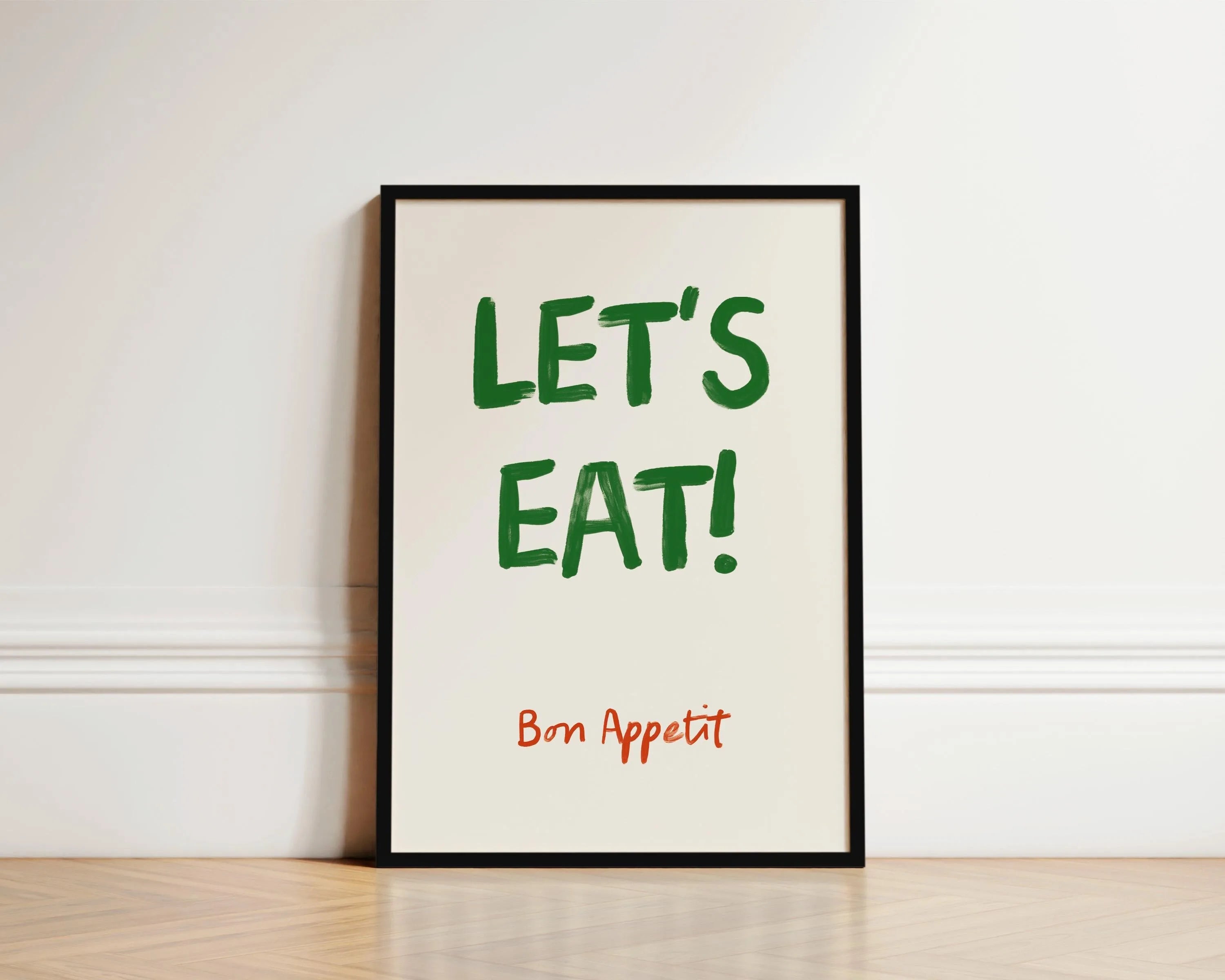 Bon Appetit Yellow White Striped Kitchen Print Mid-century French Quotation Wall Art Posters for Modern Living Rooms Home Decor