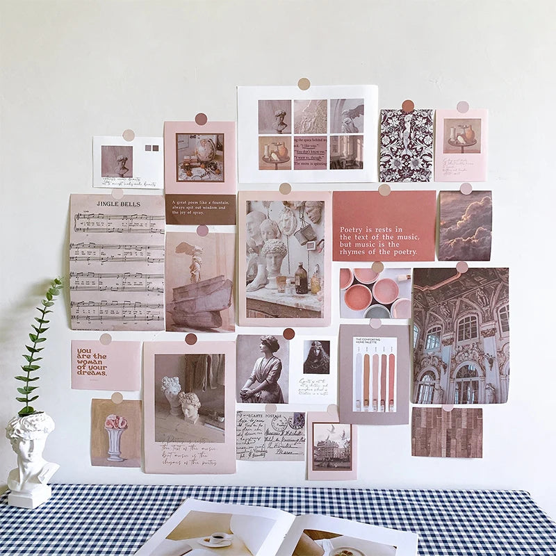 20PCS,Nordic Theme Wall Collage Kit Aesthetic Picures Room Decoration,Gift Postcards Set, Nordic Wall Art Poster For Teen Girls