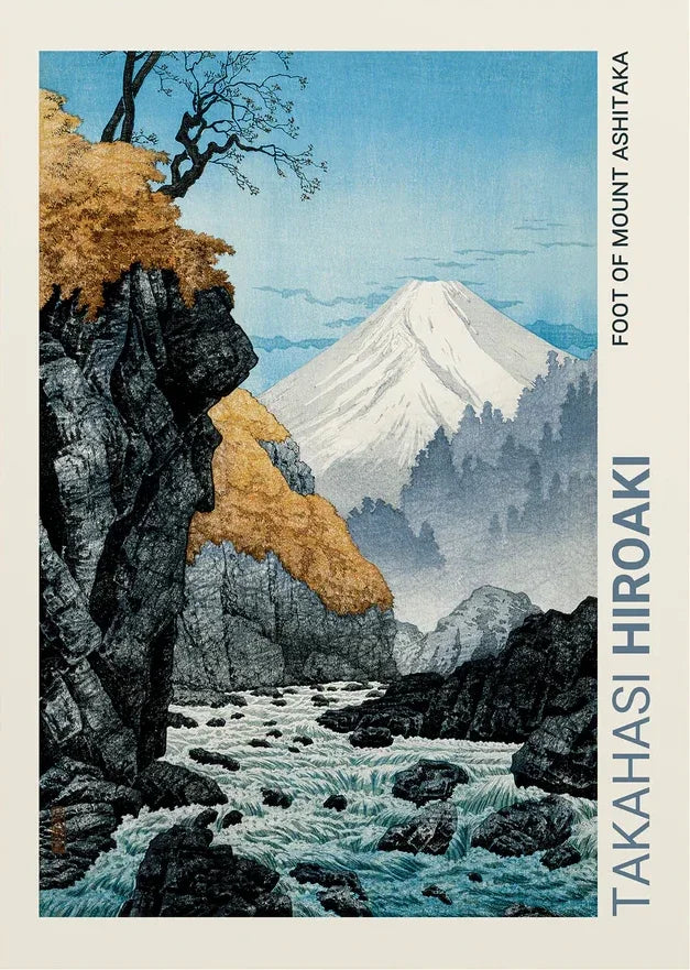 Japan Takahashi Yuming Yamanaka Lake Mount Fuji Canvas Print Cherry Blossoms Wall Art Posters for Modern Living Rooms Home Decor