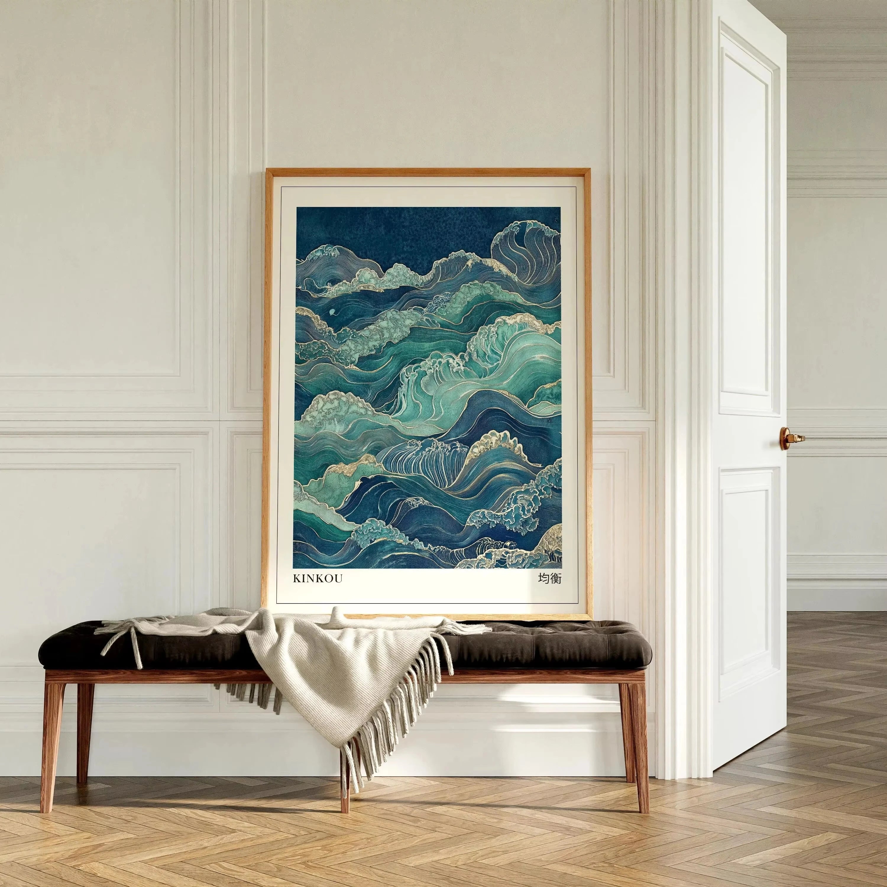 Japanese Mount Fuji Waves Canvas Print Retro Classic Sunrise Temple Landscape Poster Home Living Room Decor Gift