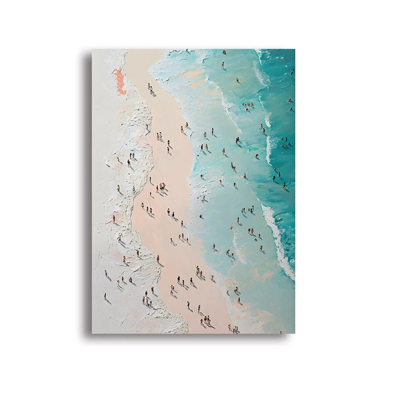 Nordic Summer Girl Swimming Pool Party Beach Ocean Boat Wall Art Print Poster Canvas Painting Picture Living Room & Home Decor