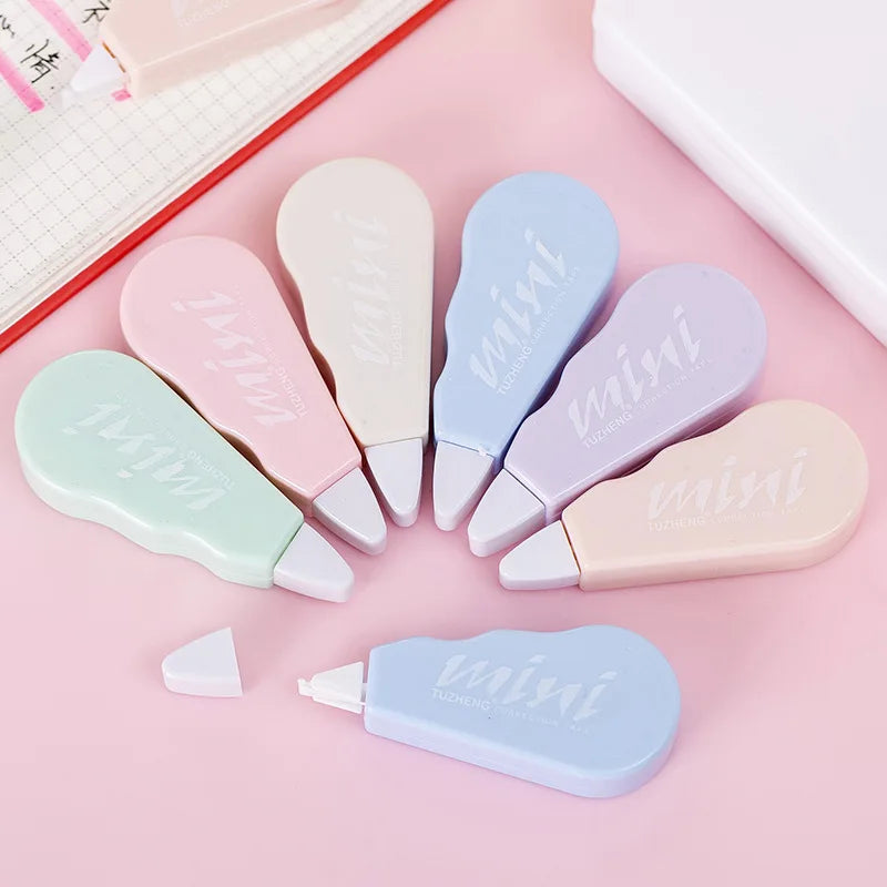 6Pcs/set Cute Macaron Color Correction Tape,Instant Corrections White Correction Tape for School, Office, Crafting Supplies