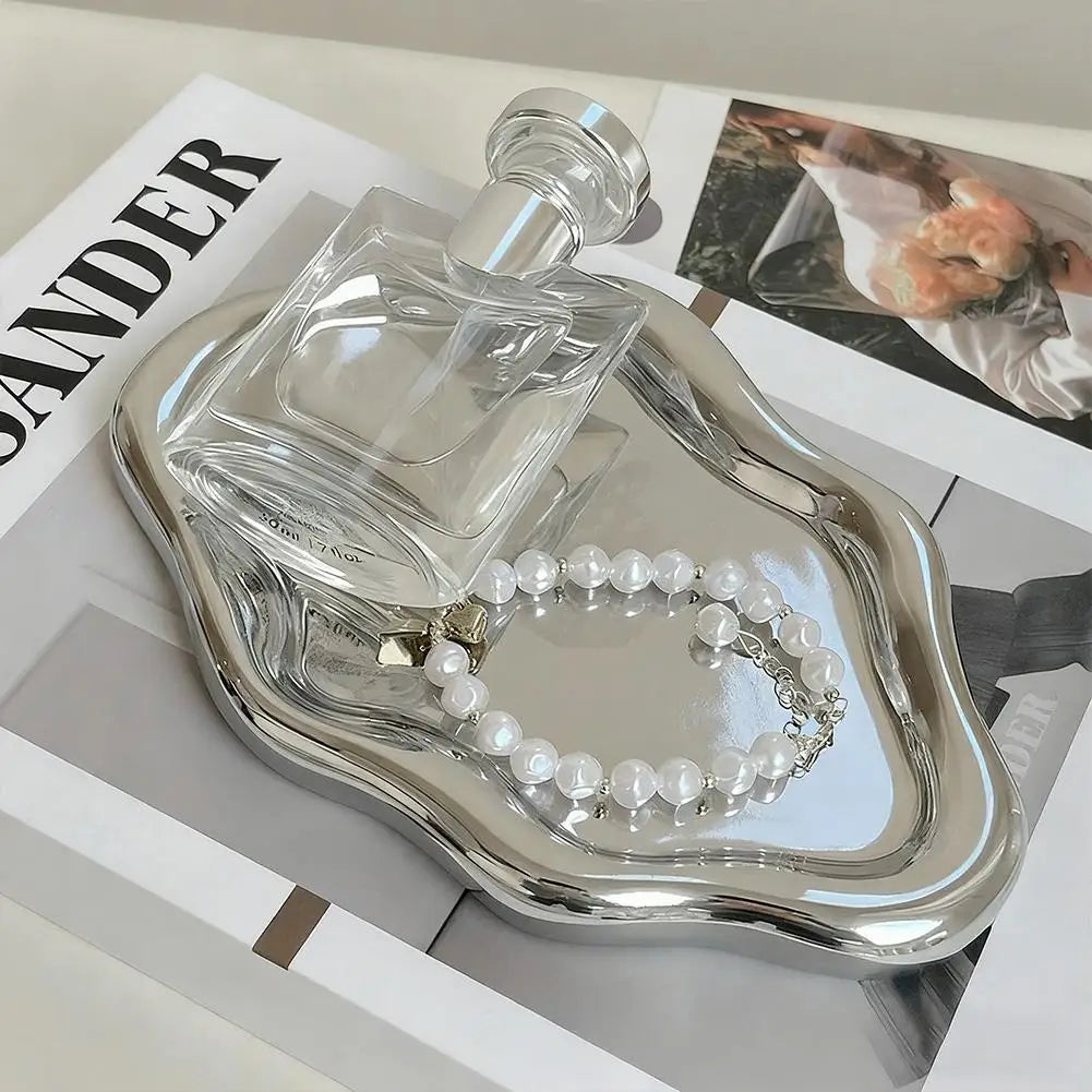 Jewelry Storage Tray Creative Cloud Shapes Plastic Trays Electroplated Jewelry Earrings Ring Display Plates Photo Props For Wome