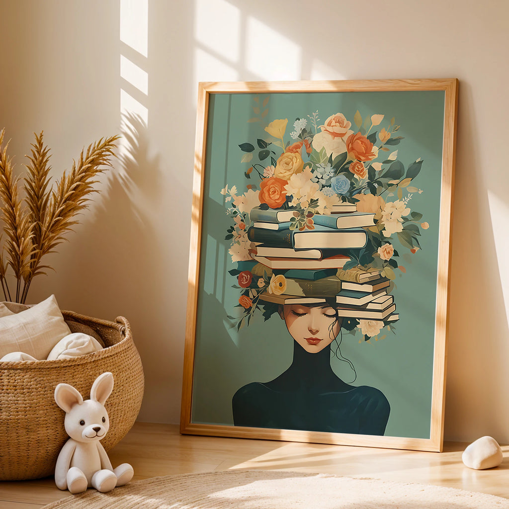 Readers Of The Flower Crown Wall Art Prints Canvas Painting Poster Picture For Living Dining Play Room Home Decor