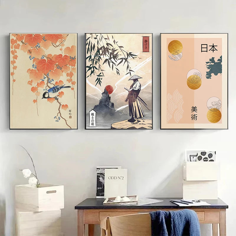 Japan Takahashi Yuming Yamanaka Lake Mount Fuji Canvas Print Cherry Blossoms Wall Art Posters for Modern Living Rooms Home Decor