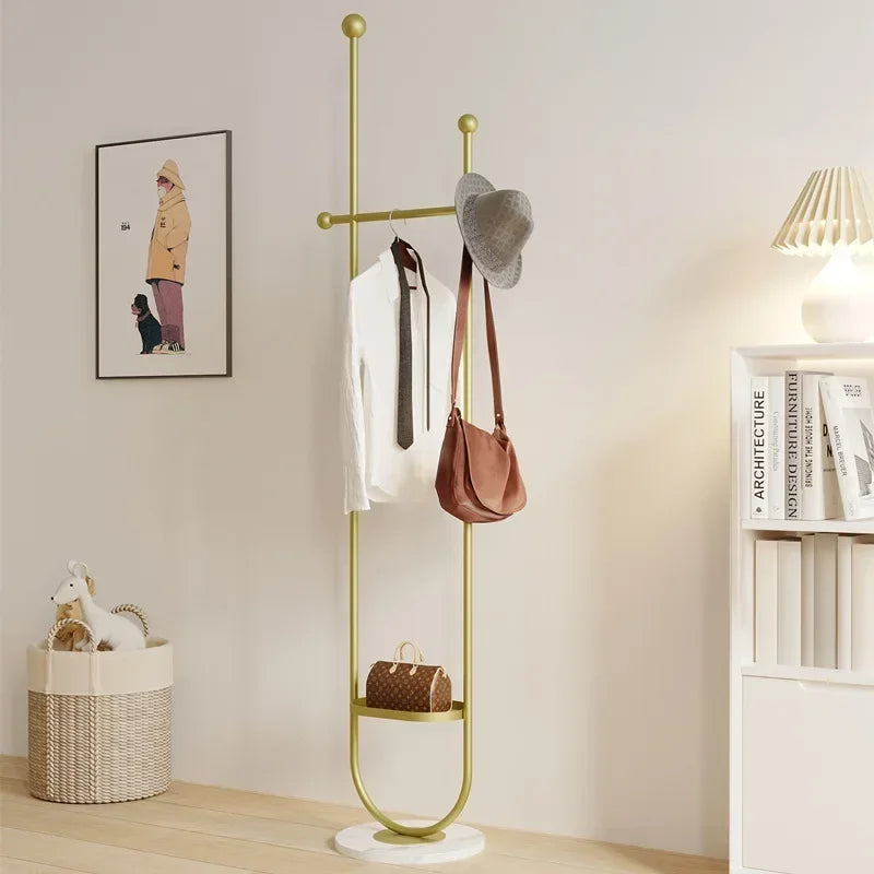 Stand Portable Clothes Rack Bedroom Floor Holder Clothes Hanger Hat Rack Home Modern Perchero De Pie Clothing Store Furniture