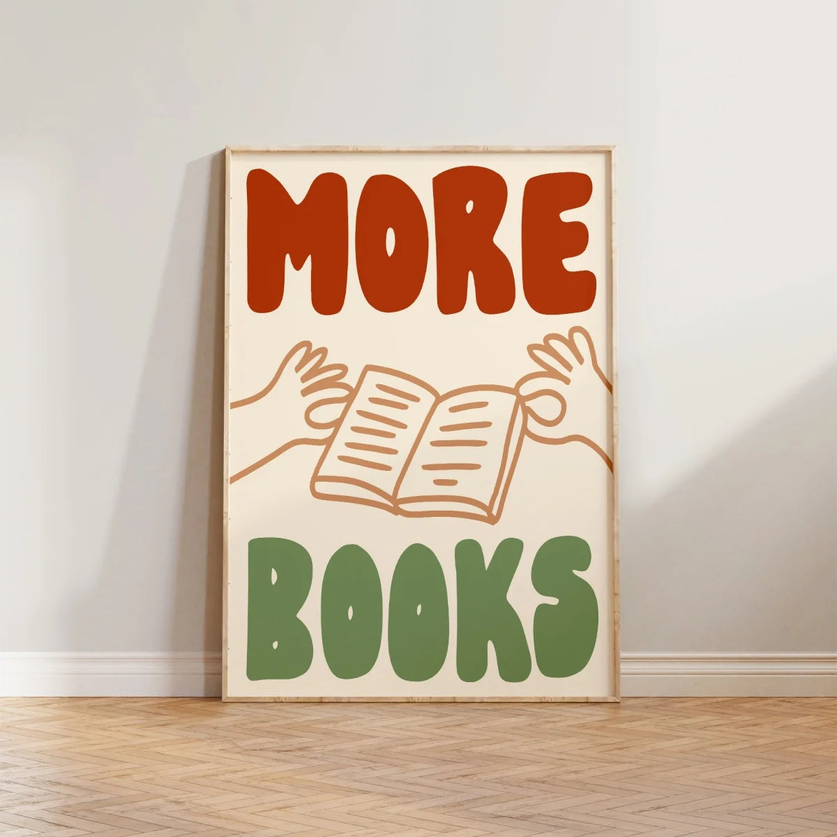 Interesting Sign More Books Abstract Canvas Print Poster Hand Drawn Illustration Art Prints Wall Living Room Art Home Decor