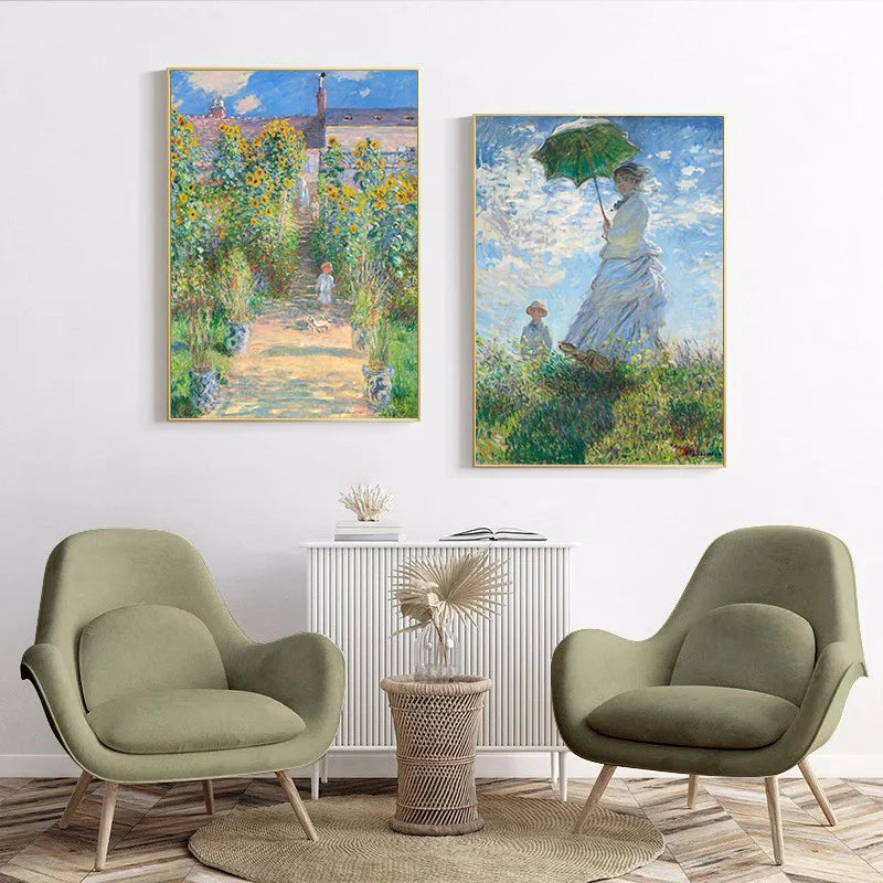 Claude Monet Classic Art Collection Paintings Canvas Poster and Prints Wall Art Pictures for Hall Living Room Home Decor Mural