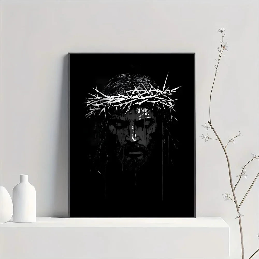 Son of God Jesus Cross Holy Light Wall Art, HD Canvas Print Poster, Suitable for Home, Living Room, Room Decoration Painting