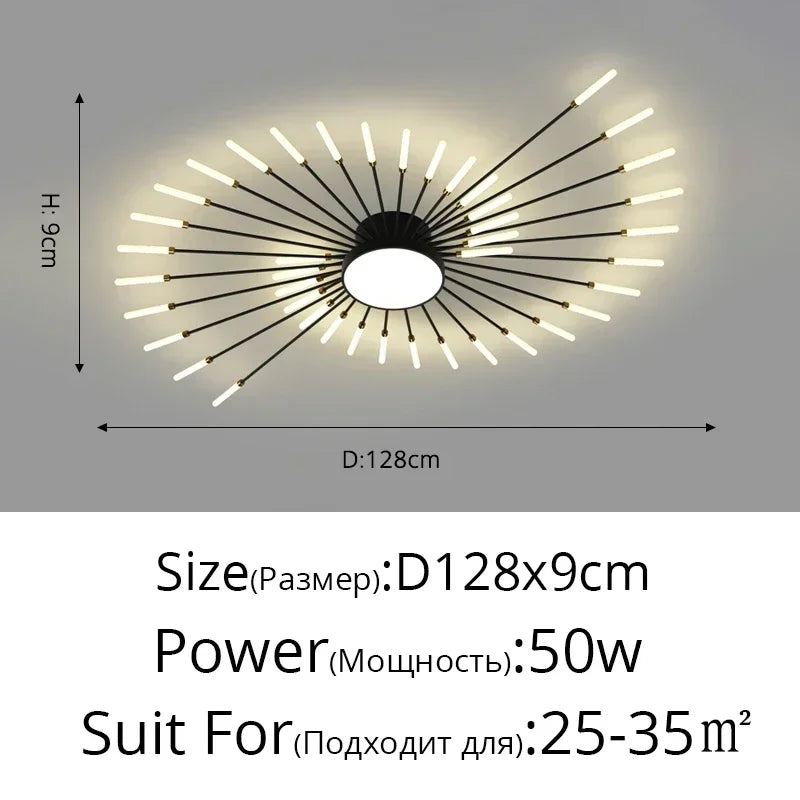 Modern Minimalist Stylish LED Ceiling Chandelier Lamps Design Art Suspension Pendant Lights Home Decor Items Living Room Bedroom