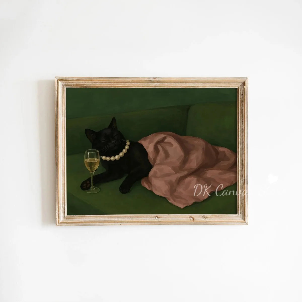 Whimsical Black Cat Eating Canvas Print Poster Vintage Funny Animal Art Prints Kitchen Living Room Wall Art Home Decor Poster