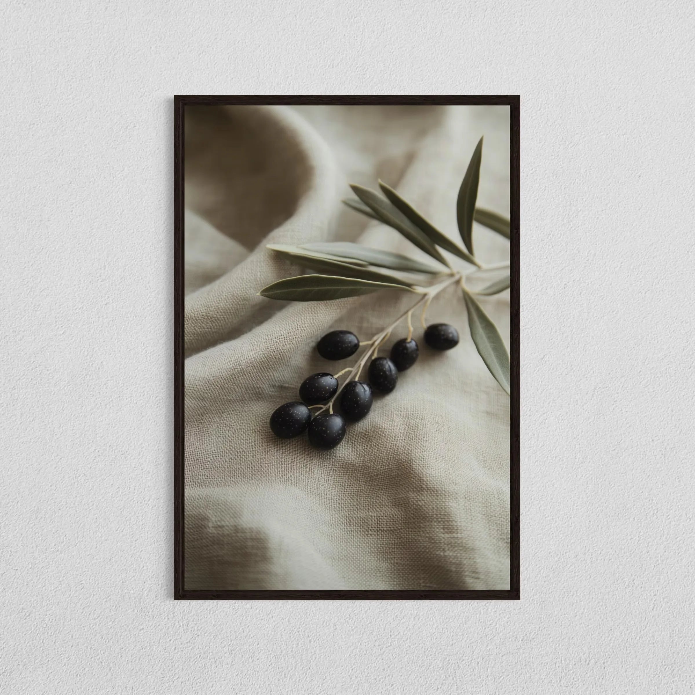Mediterranean Olive Tree Canvas Art Print Botanical Antique Wall Art Poster for Modern Living Room Bedroom Kitchen Home Decor