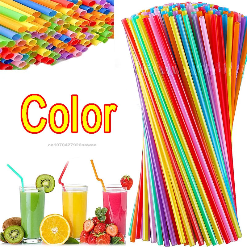 100-3000Pcs Multicolor Drinking Straws rietjes Milk Tea Bar Party Wedding Kitchen Home Accessories Beverage Straw Wholesale