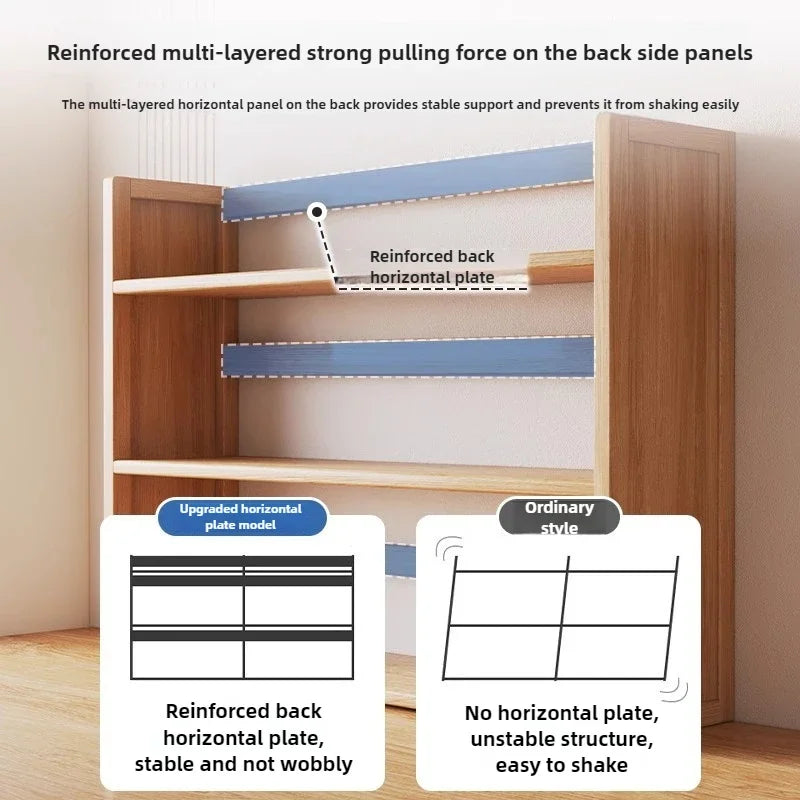 Household Goods Simple Desktop Bookshelf Dormitory Multi-layer Storage Rack Home Student DeskSolid Wood With Extraction Rack