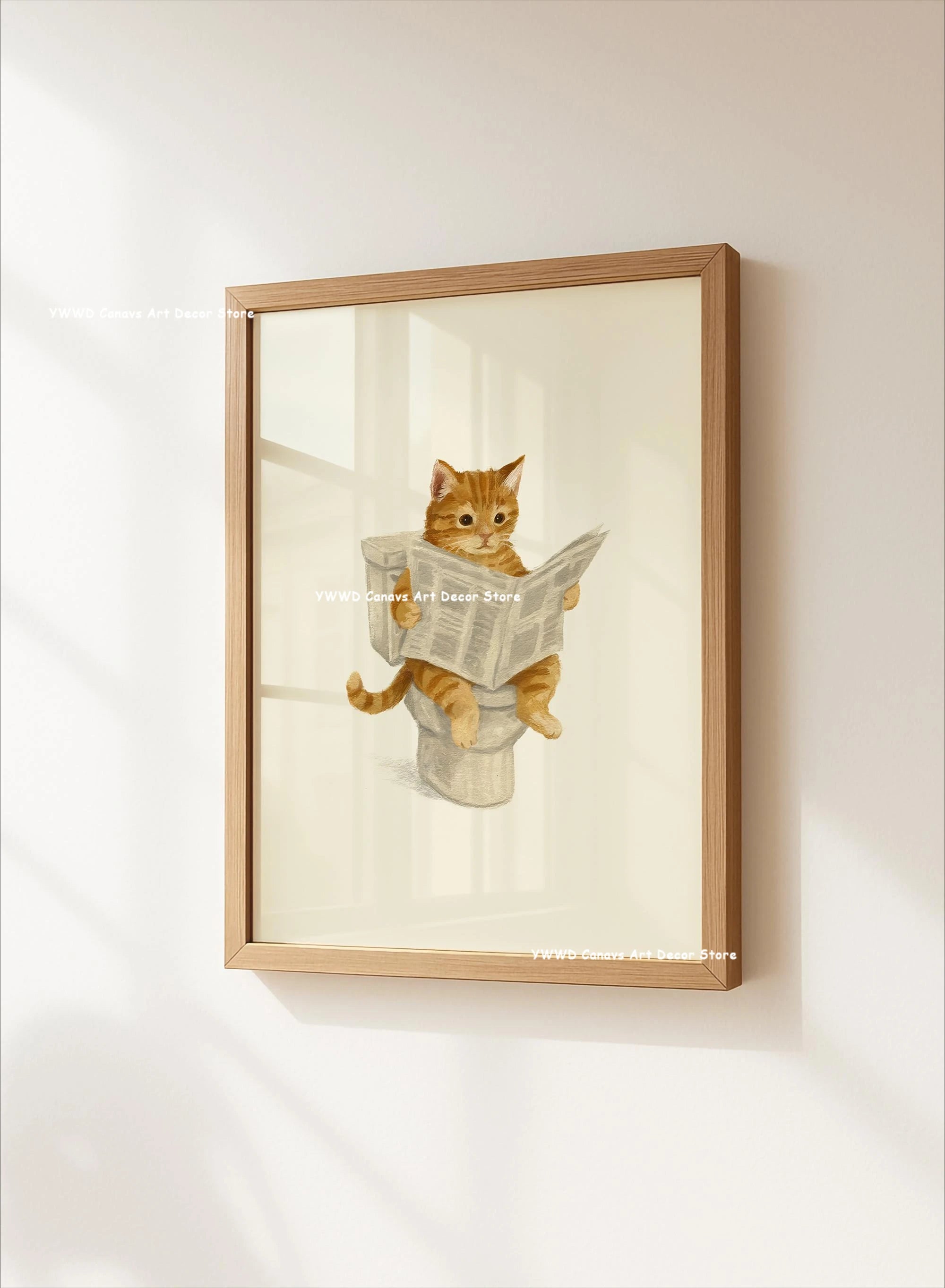 Cute Animal Bubble Bath Wall Art Cute Bathroom Animal Poster Kids Funny Toilet Paper Canvas Print for Nursery Home Decor Gifts