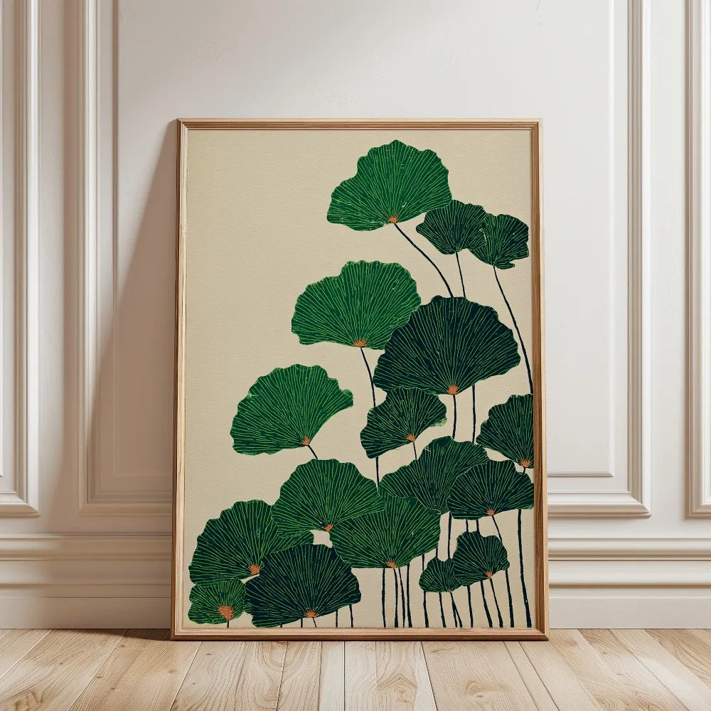 1 Frameless Japanese Tree Poster,Retro Landscape Painting,Natural Wall Art Print,Peaceful Landscape Art,Spring Flower Decoration