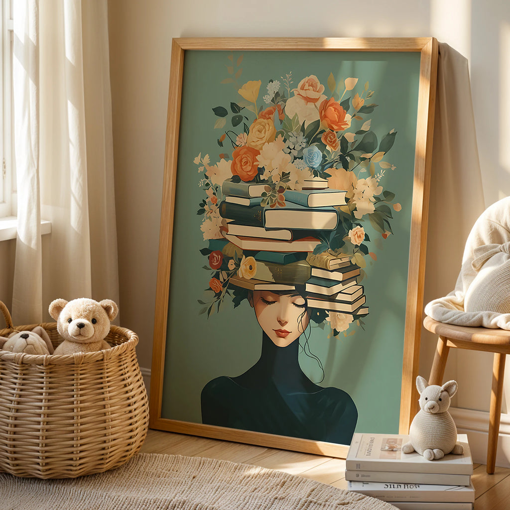 Readers Of The Flower Crown Wall Art Prints Canvas Painting Poster Picture For Living Dining Play Room Home Decor