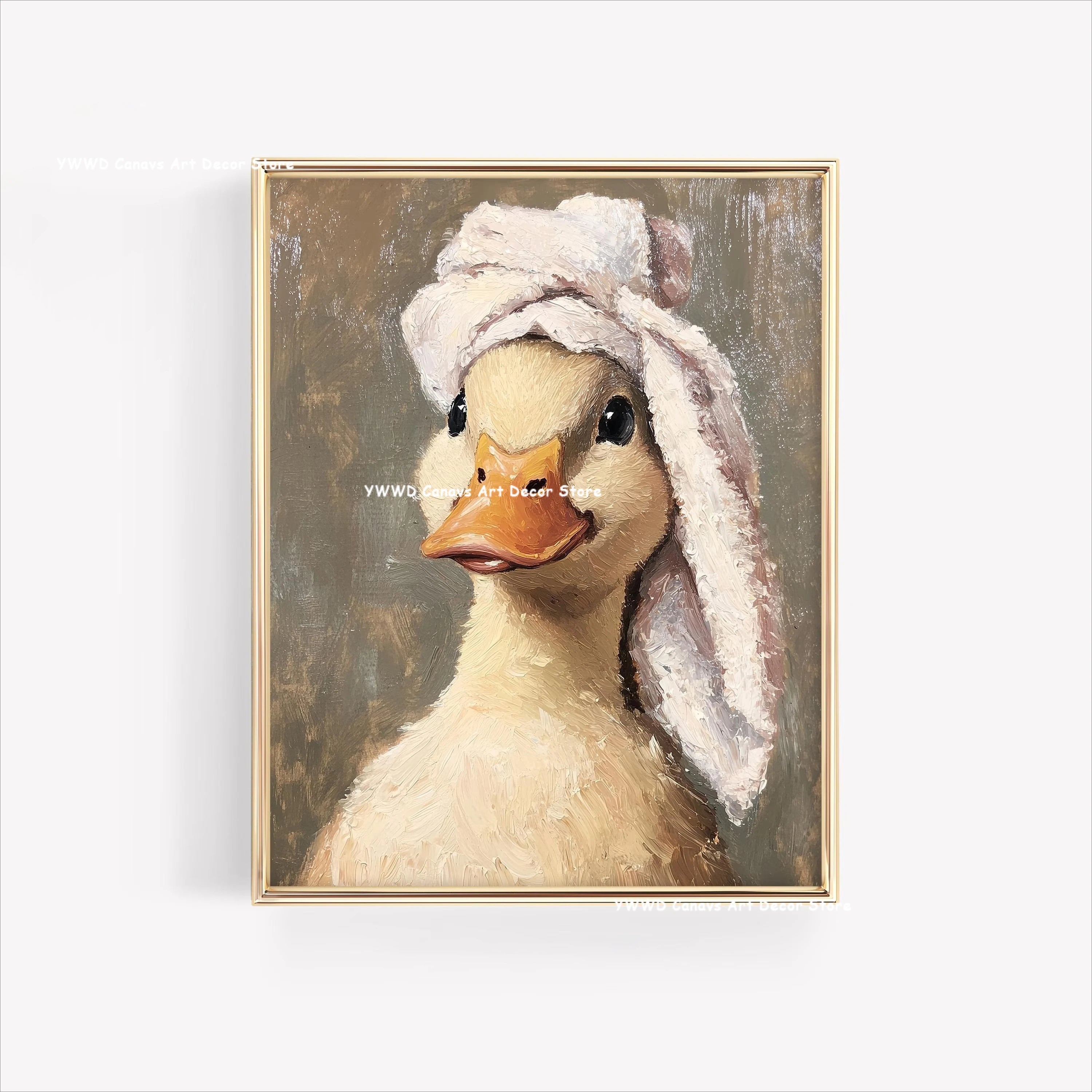 Cute Animal Bubble Bath Wall Art Cute Bathroom Animal Poster Kids Funny Toilet Paper Canvas Print for Nursery Home Decor Gifts