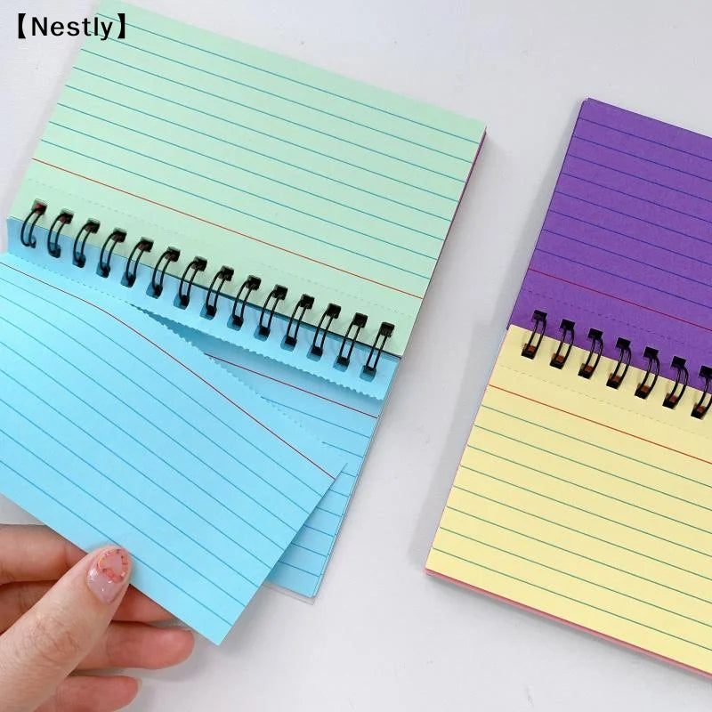 50 Sheets Colour Tearable Mini Note Book Portable Line Notebook Memo Pad Office Supplies Student Stationery〔Nest〕