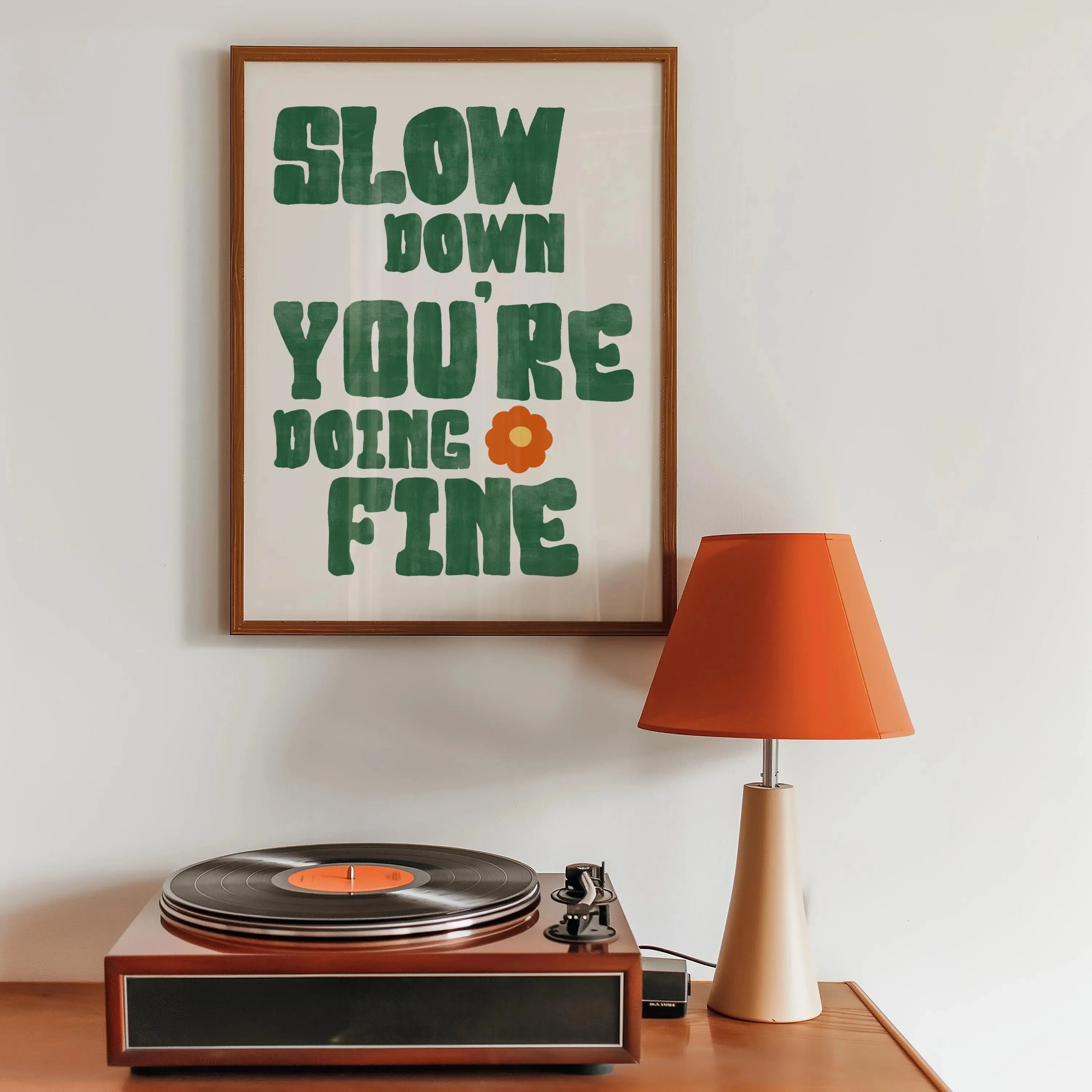 Slow Down You're Doing Great Inspirational Canvas Poster Daily Reminder Wall Art Prints for Modern Living Room Home Decor Gifts