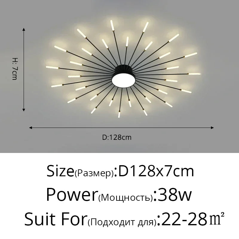 Modern Minimalist Stylish LED Ceiling Chandelier Lamps Design Art Suspension Pendant Lights Home Decor Items Living Room Bedroom