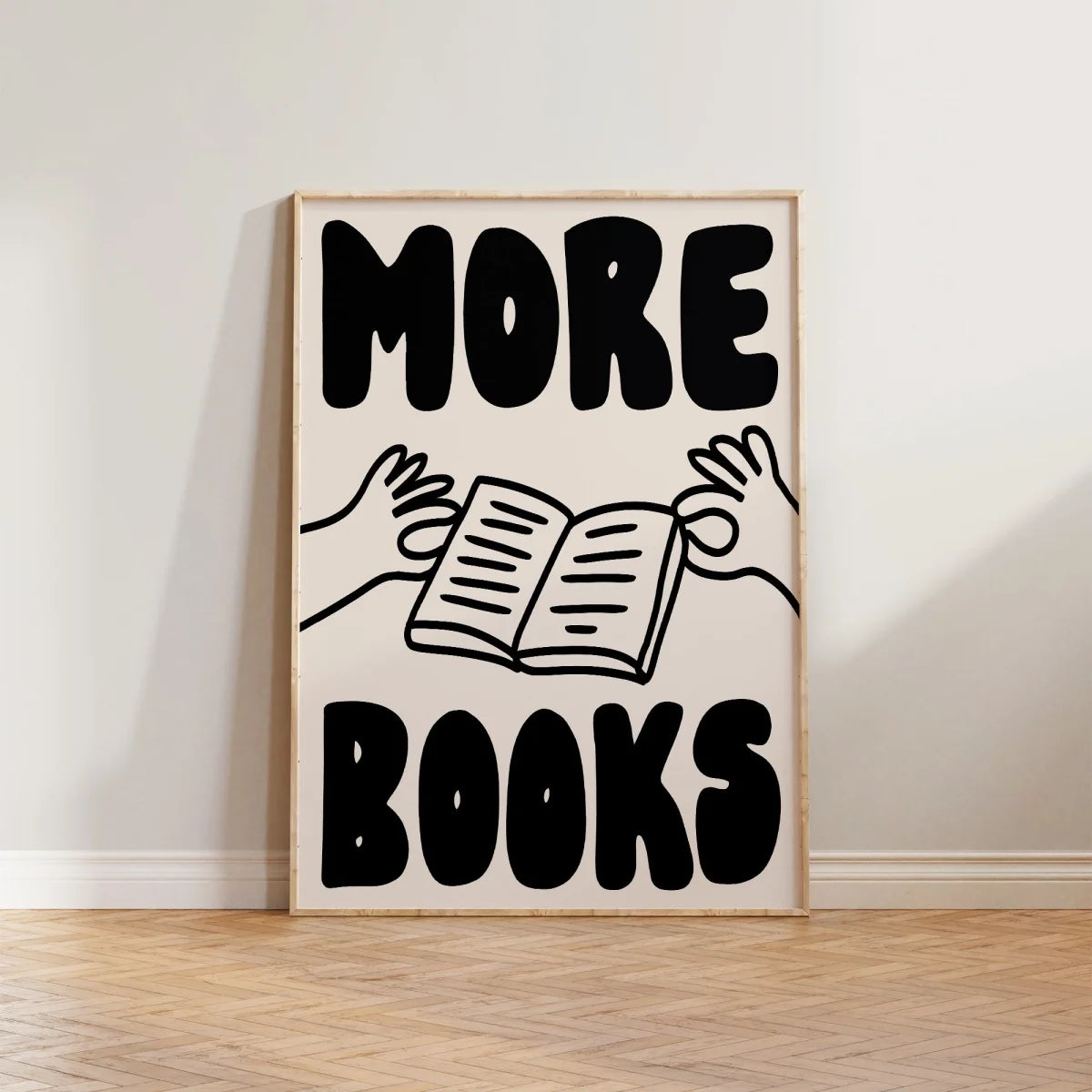 Interesting Sign More Books Abstract Canvas Print Poster Hand Drawn Illustration Art Prints Wall Living Room Art Home Decor