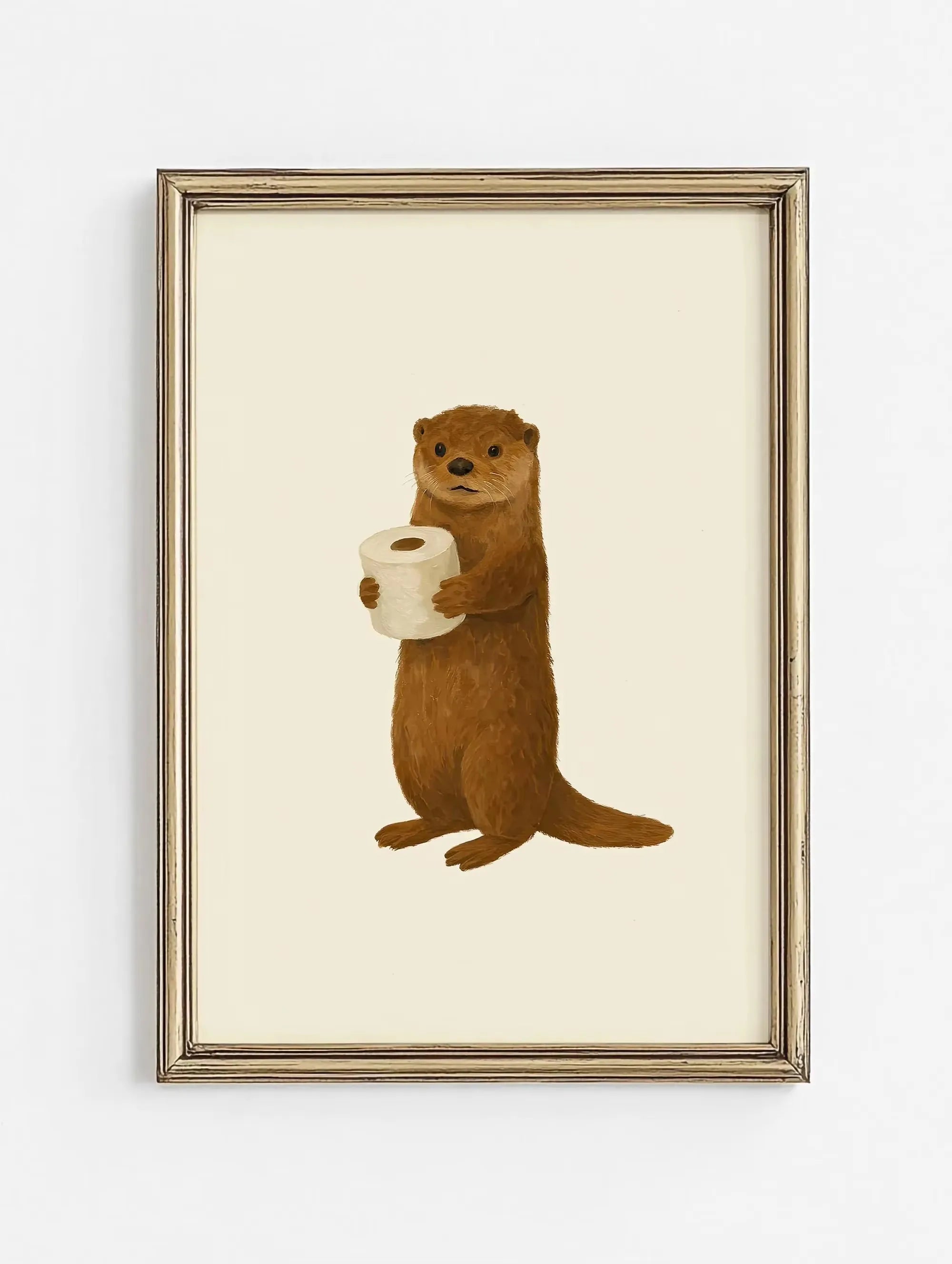 Cute Animal Bubble Bath Wall Art Cute Bathroom Animal Poster Kids Funny Toilet Paper Canvas Print for Nursery Home Decor Gifts