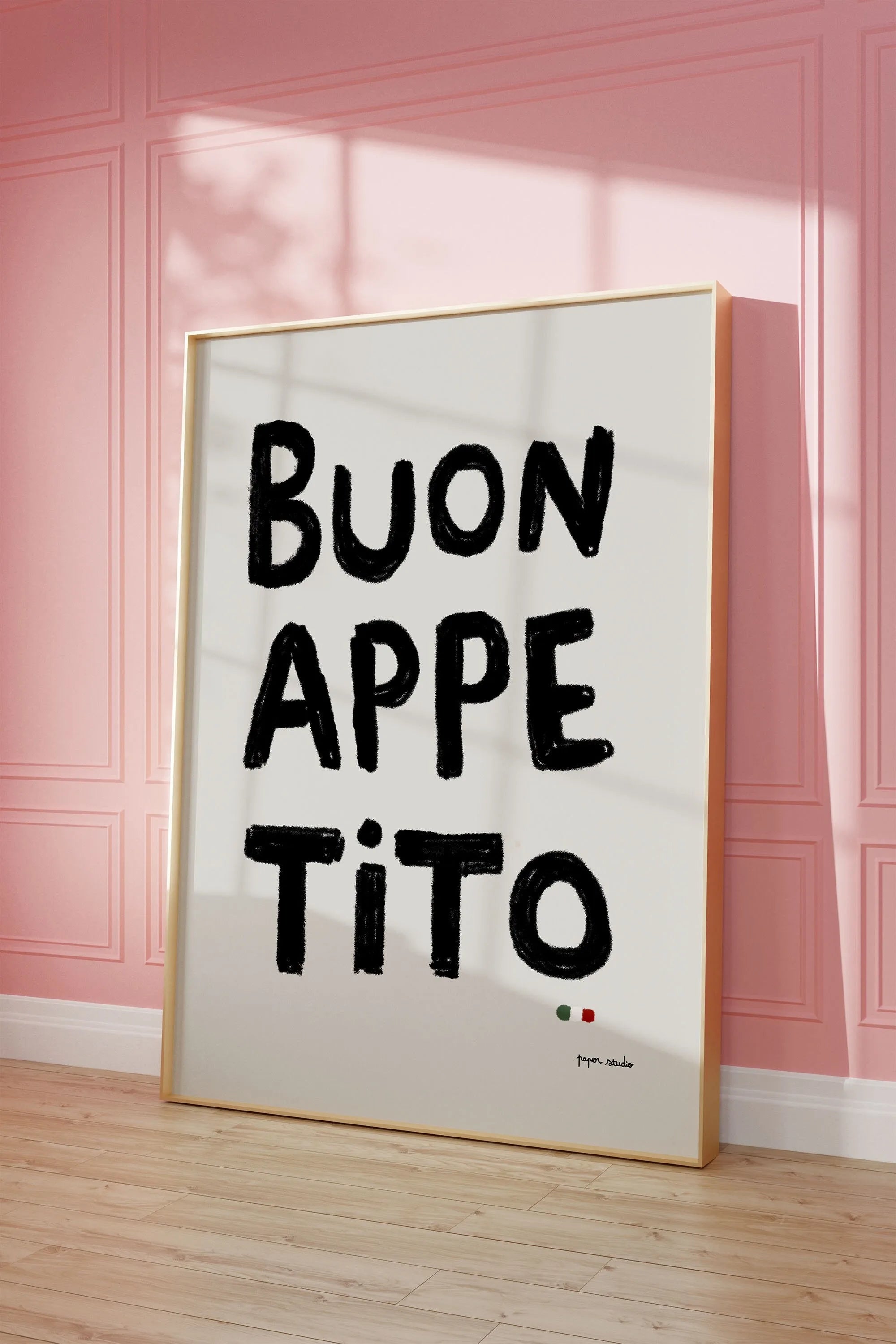 Ciao Bella Sage Green Striped Canvas Print Italy La Dolce Vita Quotation Wall Art Poster for Modern Living Room Y2k Home Decor
