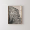 Abstract Moody Plant Art Canvas Print Mid-century Modern Beige Black Floral Line Wall Art Posters for Living Room Home Decor