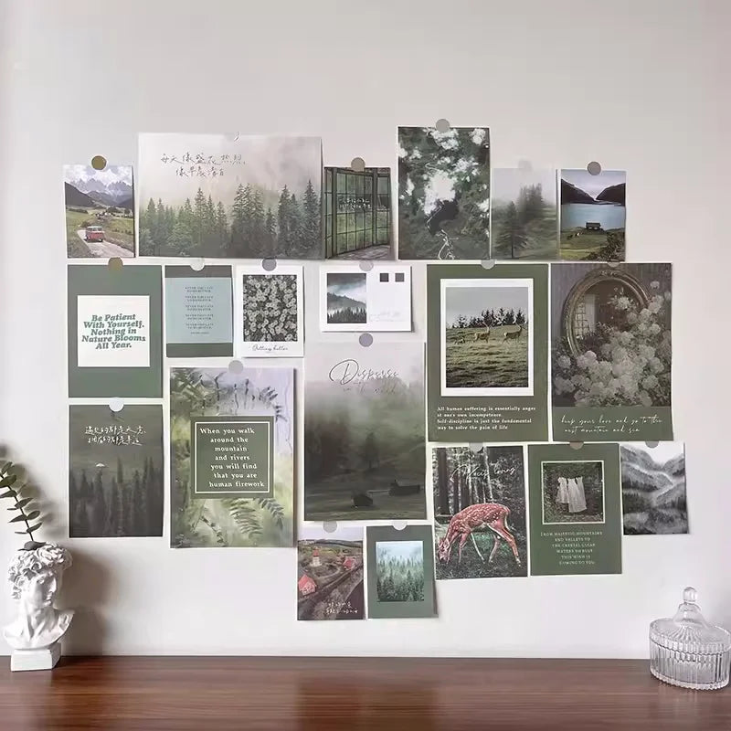 20PCS,Nordic Theme Wall Collage Kit Aesthetic Picures Room Decoration,Gift Postcards Set, Nordic Wall Art Poster For Teen Girls