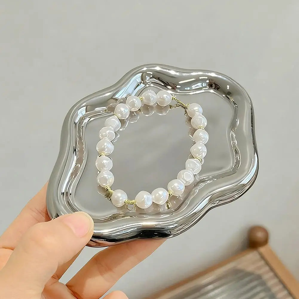 Jewelry Storage Tray Creative Cloud Shapes Plastic Trays Electroplated Jewelry Earrings Ring Display Plates Photo Props For Wome