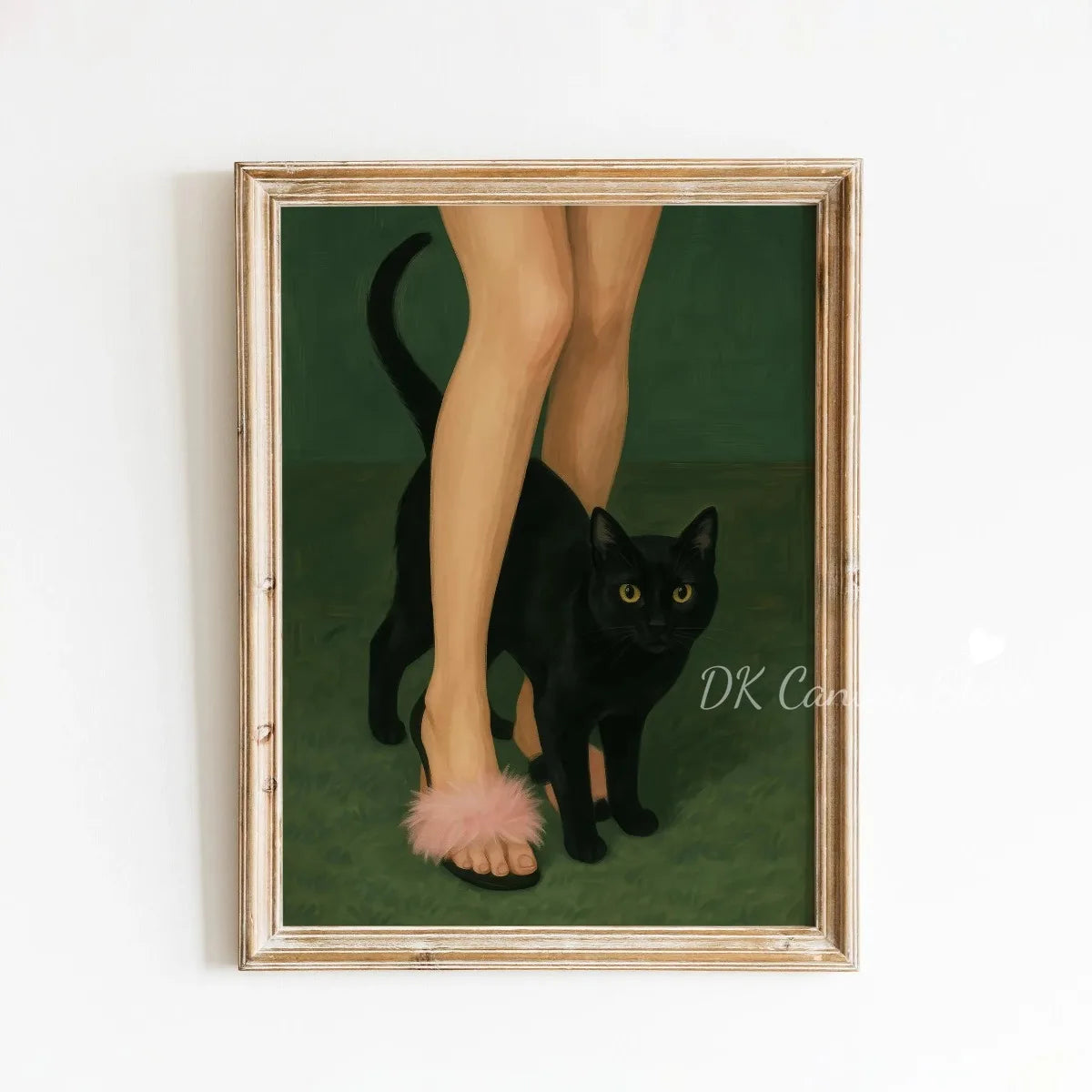 Whimsical Black Cat Eating Canvas Print Poster Vintage Funny Animal Art Prints Kitchen Living Room Wall Art Home Decor Poster