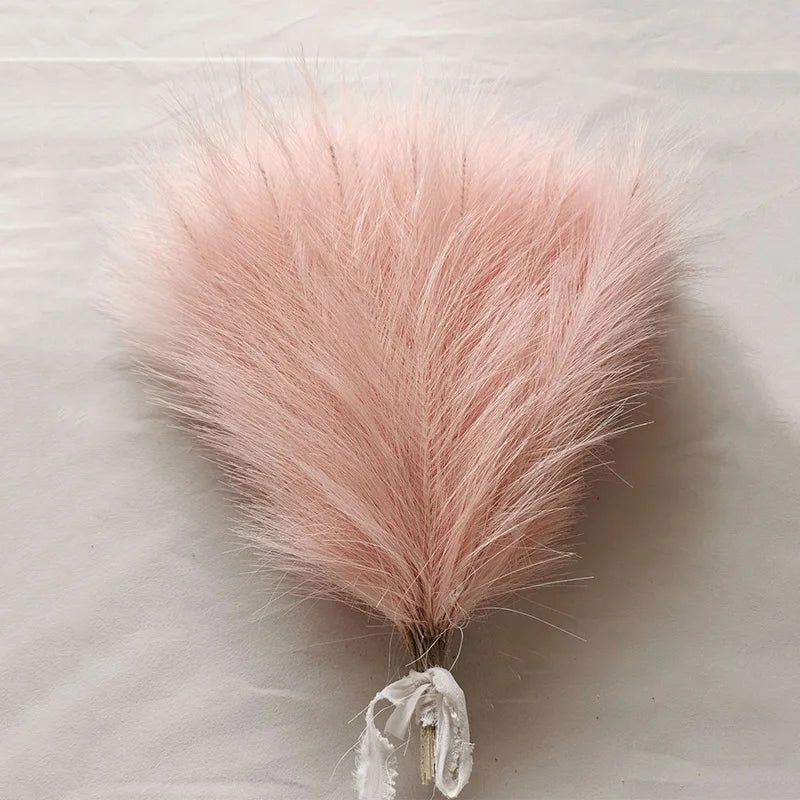10/30 Pcs Artificial Pampas Grass Fluffy Reed Bouquet Boho Decor for Party Room Home Wedding Decoration Table Flower Arrangement