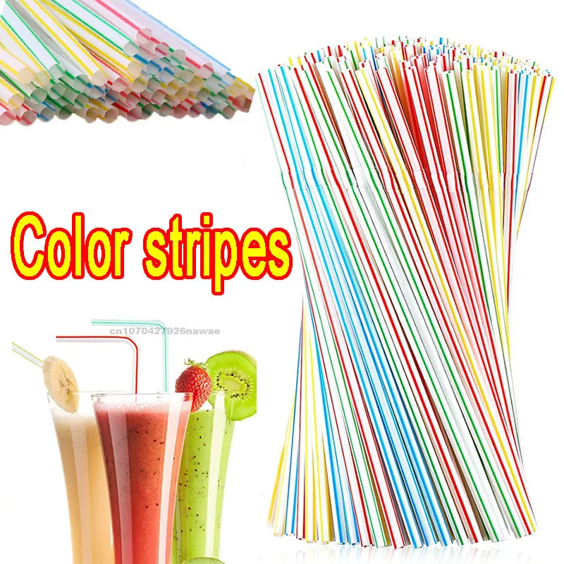 100-3000Pcs Multicolor Drinking Straws rietjes Milk Tea Bar Party Wedding Kitchen Home Accessories Beverage Straw Wholesale