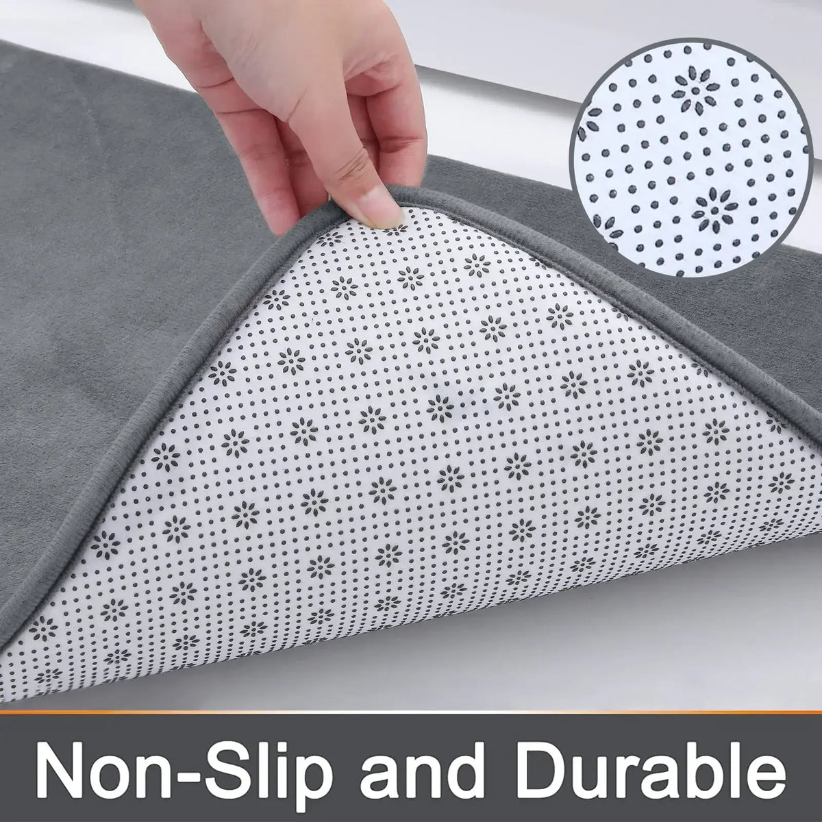 VIKAMA Bathroom Water-absorbent Floor Mats Bathroom Doorway Quick-drying Anti-fall Non-slip Foot Mats Restroom Mats Home Decor